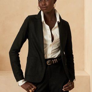 NWT Banana Republic Unstructured Knit Black Blazer, Small